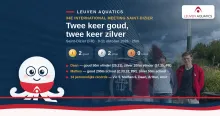 Leuven Aquatics op de 34e International Meeting van Saint-Dizier 2026: twee keer goud, twee keer zilver